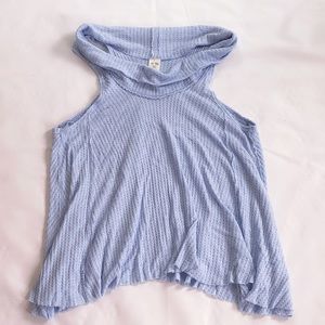 Free People we the Free cowl neck swing tank top Waffle thermal tank new